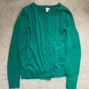 Jcrew Caryn Cardigan in Kelly Green